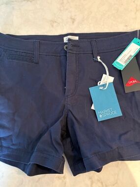 Market & Spruce Dark Navy Chino Shorts size 8